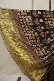 Metallic Orange HBP Modal Silk Saree - SRMOMSS533