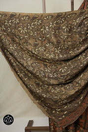 Metallic Orange HBP Modal Silk Saree - SRMOMSS533
