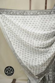 Grey HBP Cotton Saree - SRGCS3297