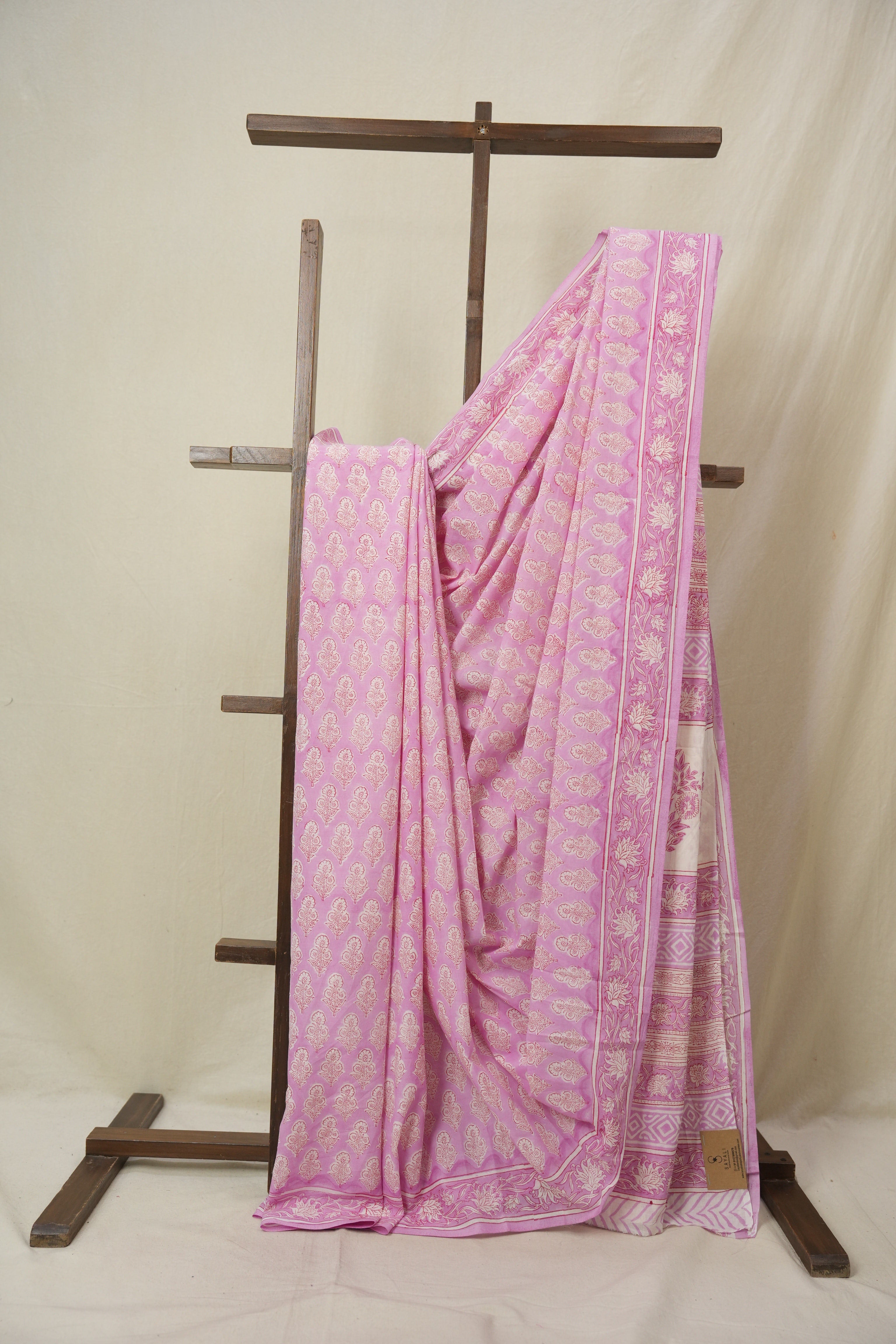 Pink HBP Cotton Saree - SRPCS3296