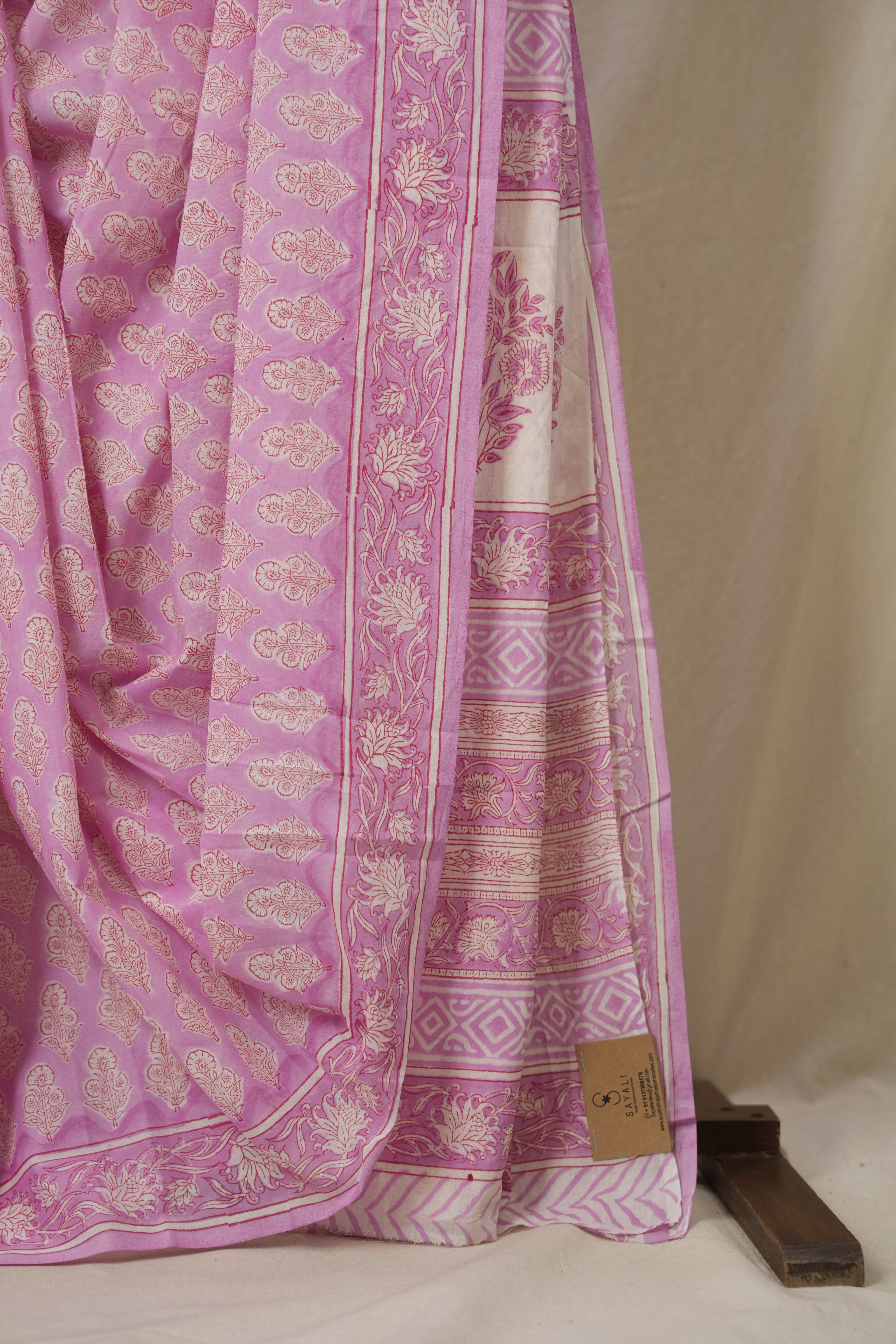Pink HBP Cotton Saree - SRPCS3296