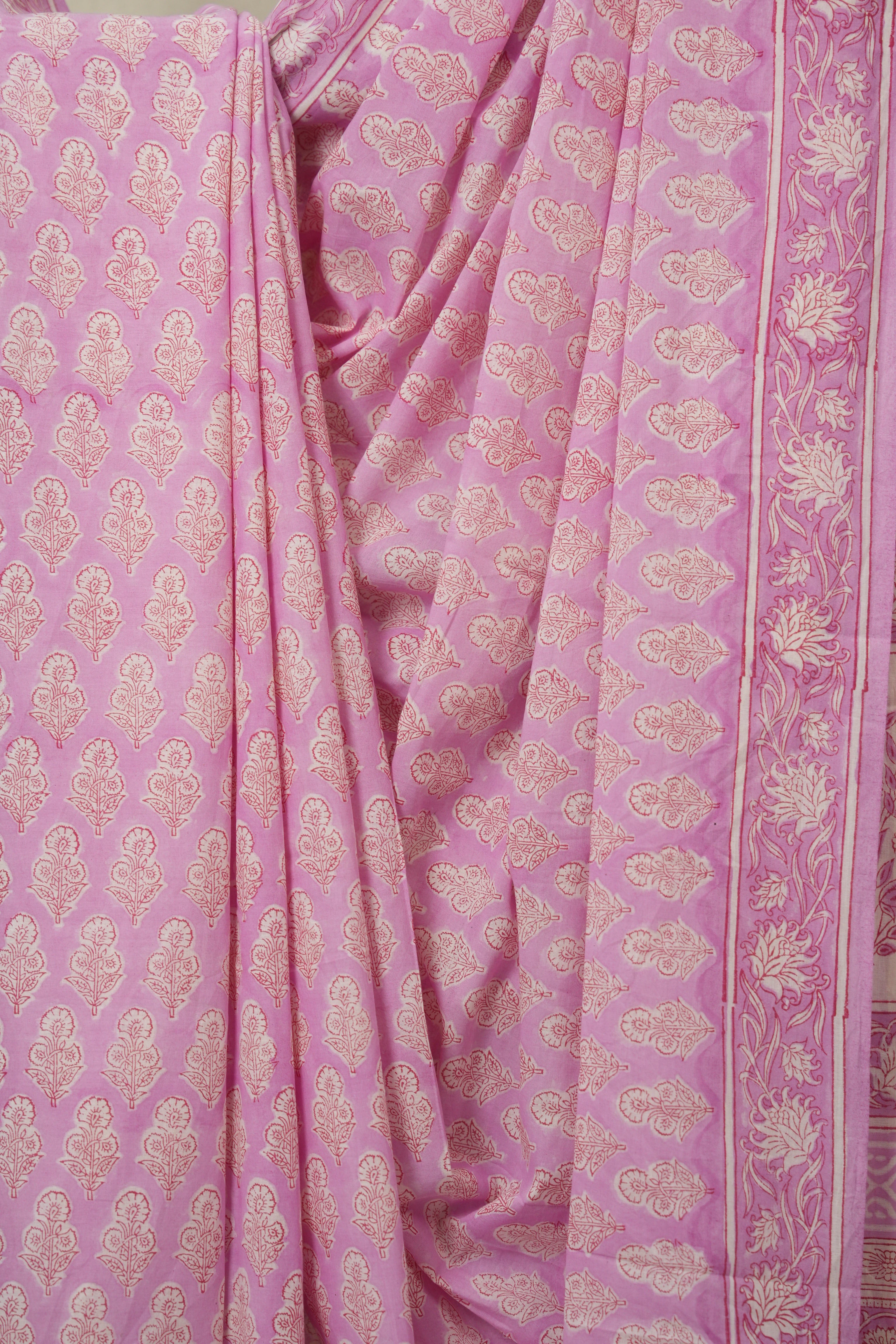 Pink HBP Cotton Saree - SRPCS3296