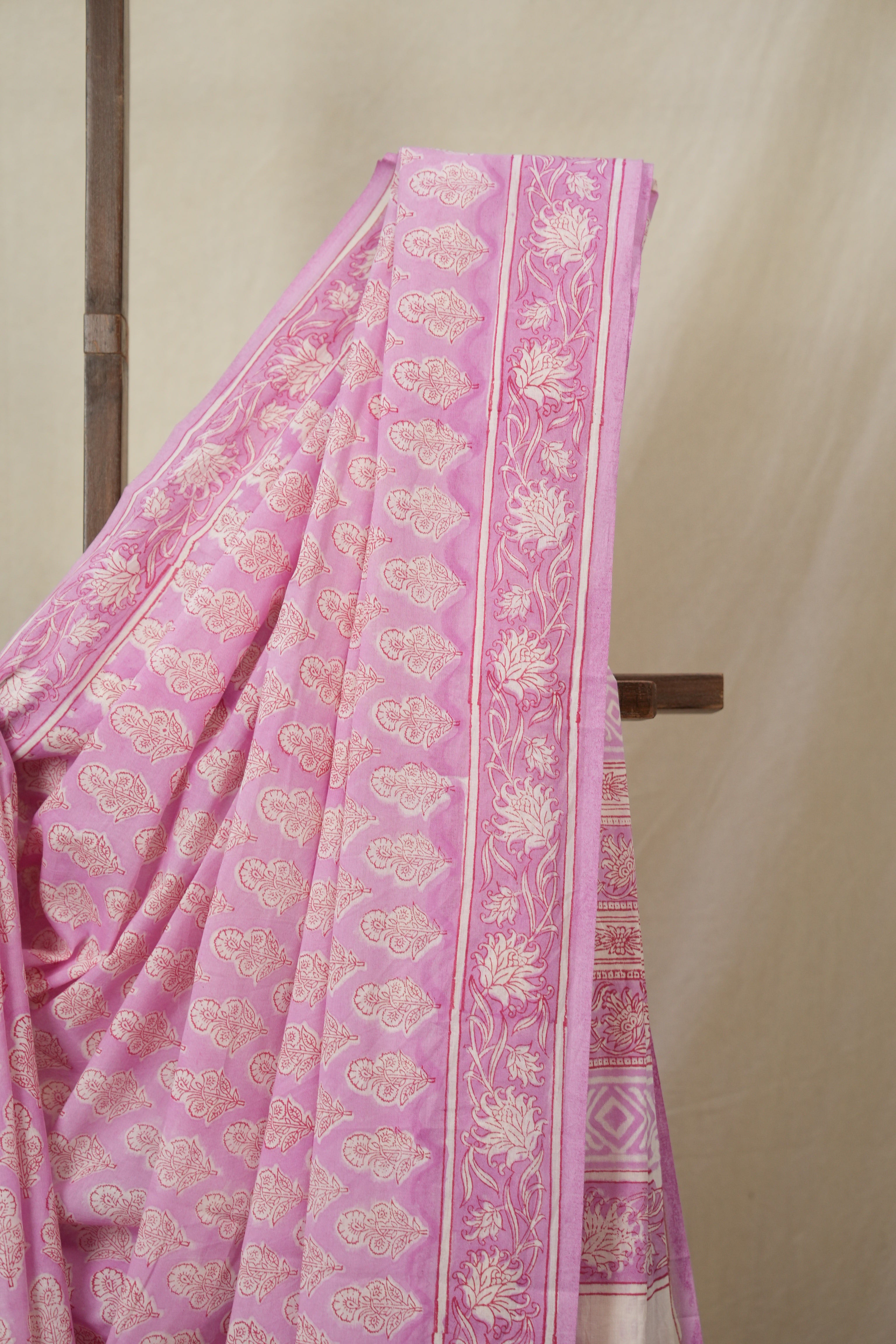 Pink HBP Cotton Saree - SRPCS3296