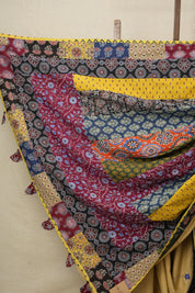 Beige Cotton Patchwork Saree - SRBCPS247