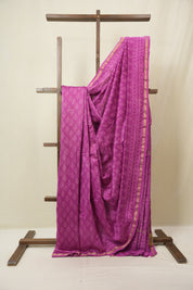 Pink HBP Cotton Silk Saree with Chanderi Border - SRPCSS1646