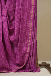 Pink HBP Cotton Silk Saree with Chanderi Border - SRPCSS1646