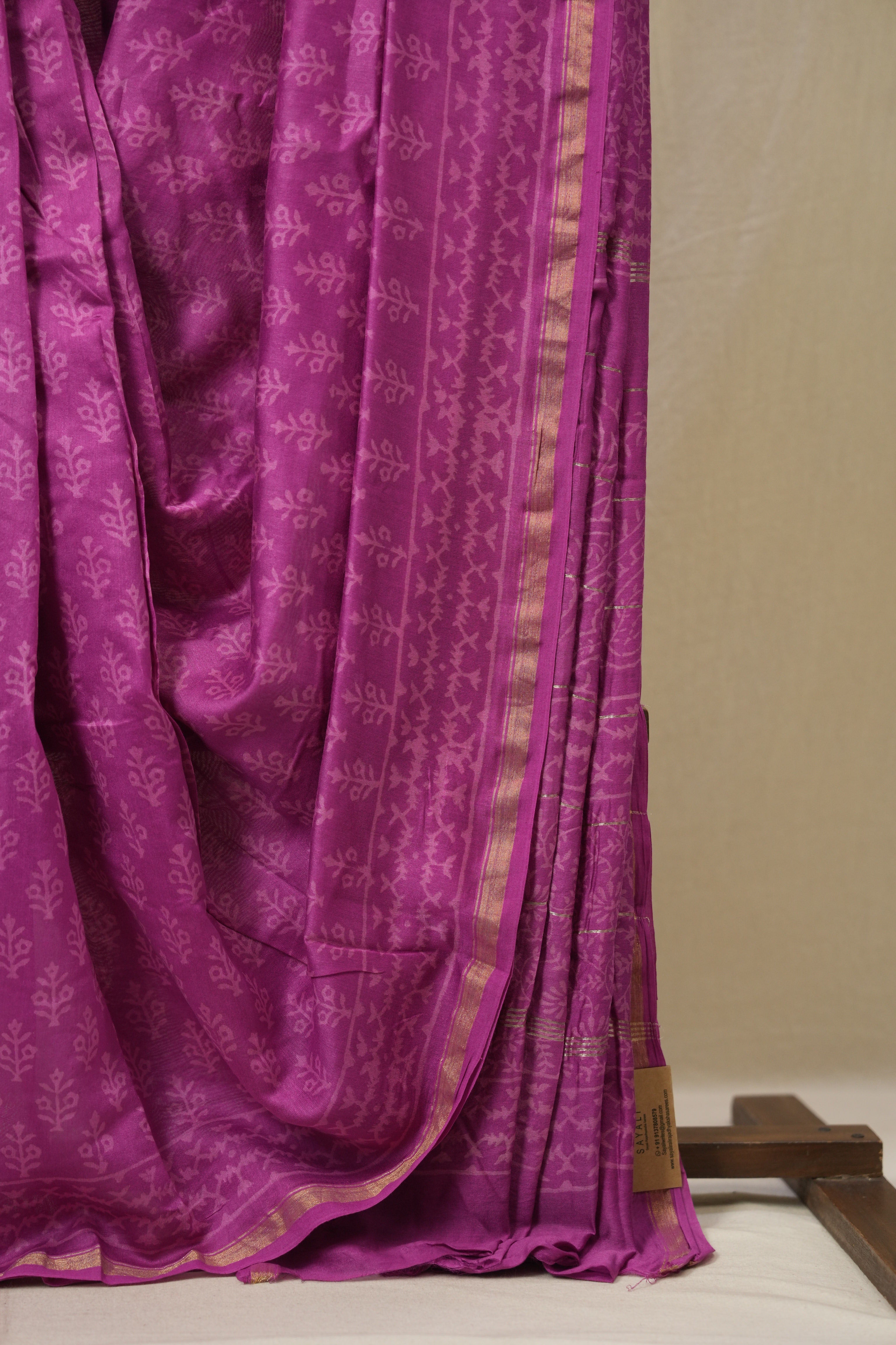 Pink HBP Cotton Silk Saree with Chanderi Border - SRPCSS1646