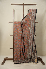 Brown Cream HBP Cotton Saree - SRBCCS2804