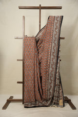 Brown Cream HBP Cotton Saree - SRBCCS2804