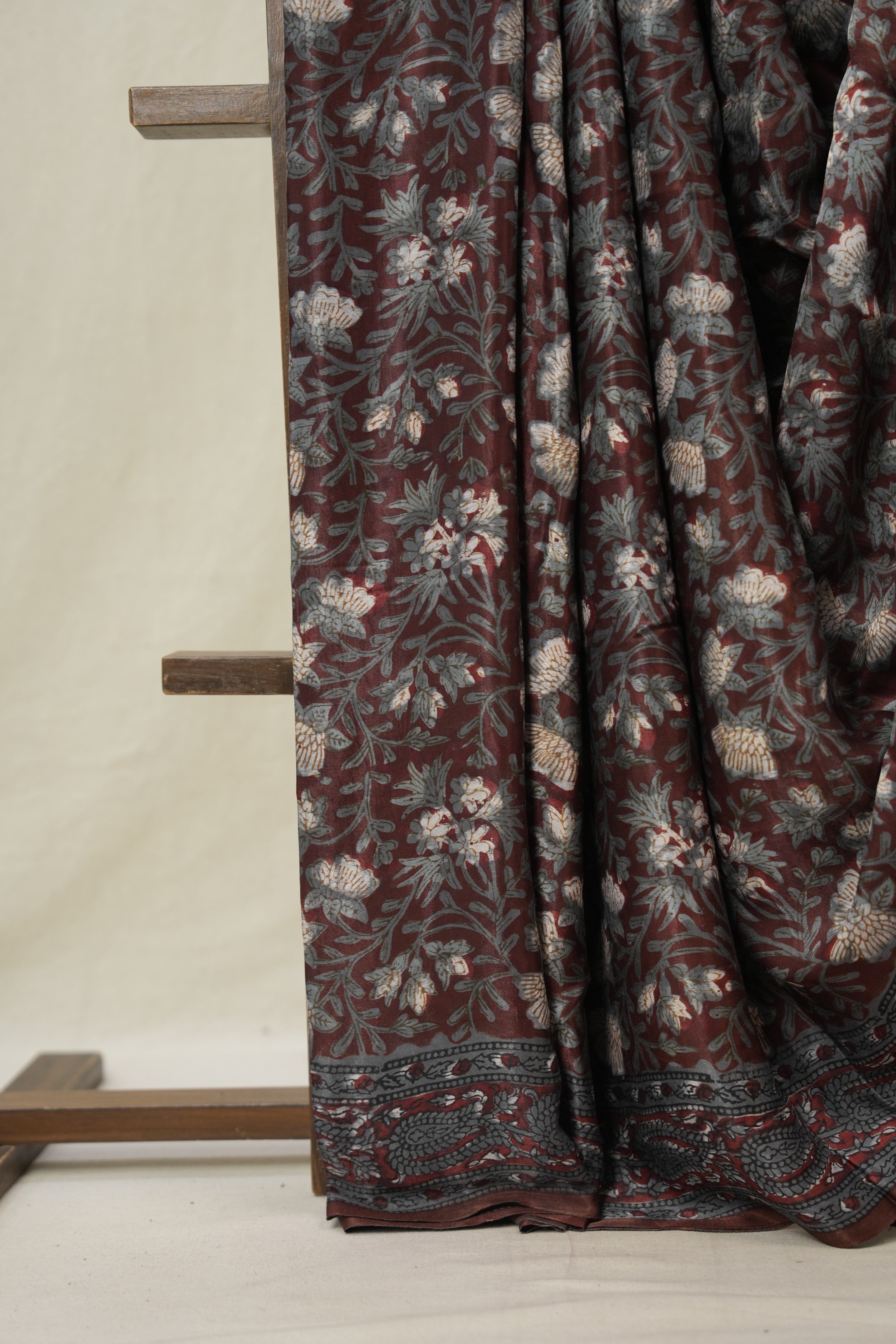 Maroon HBP Modal Silk Saree - SRMMSS540