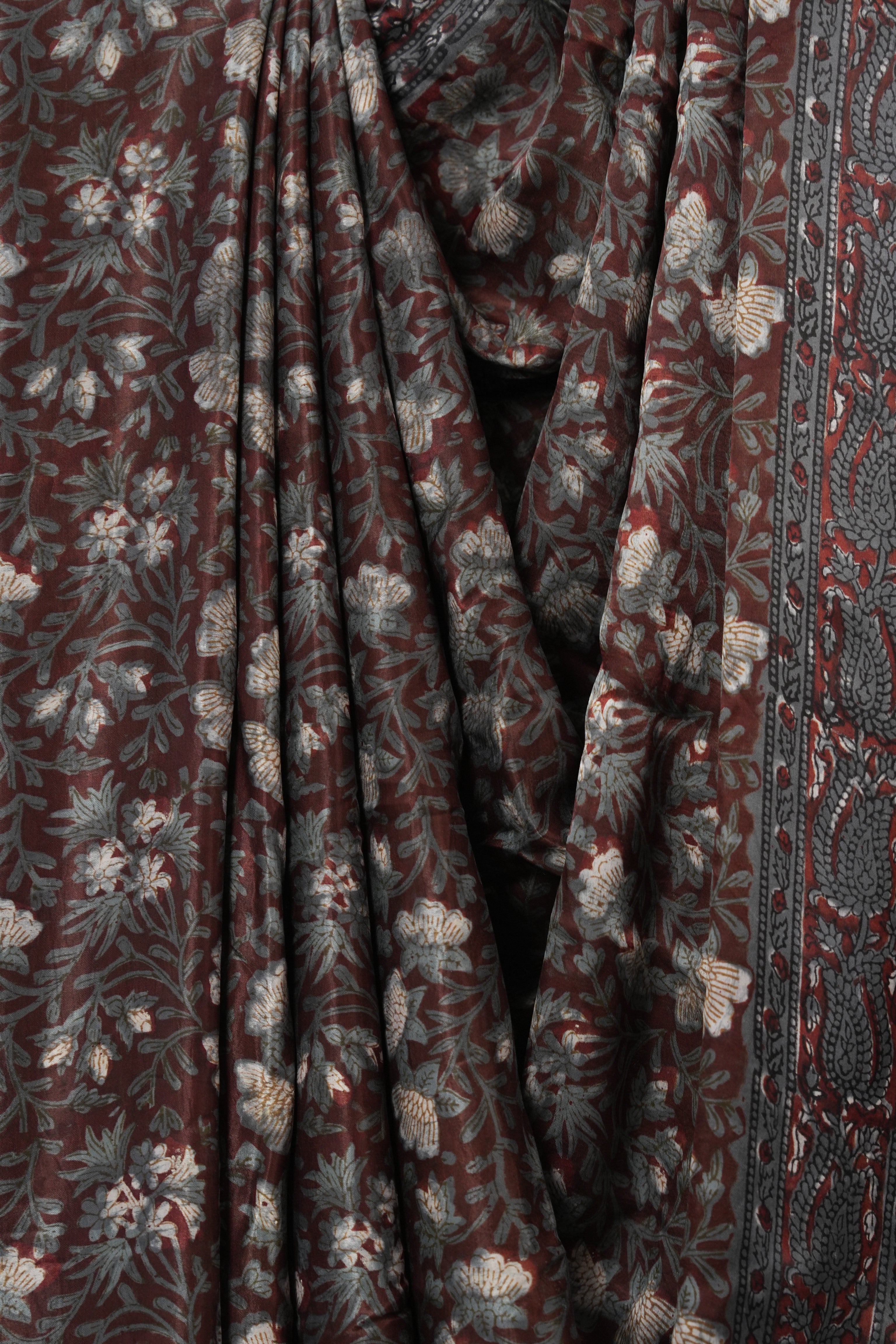Maroon HBP Modal Silk Saree - SRMMSS540