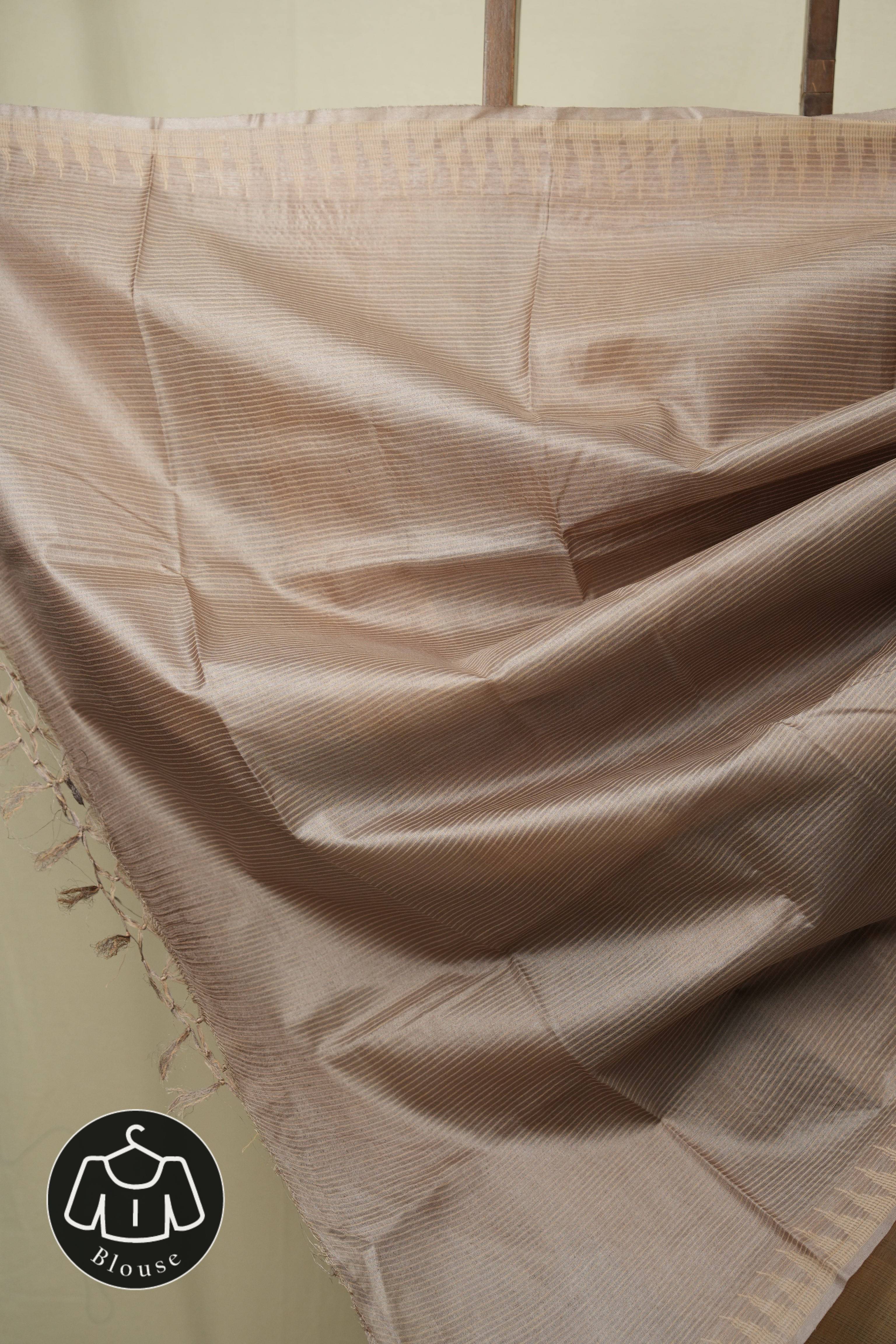 Grey Tussar Silk Saree - SRGTSS1892