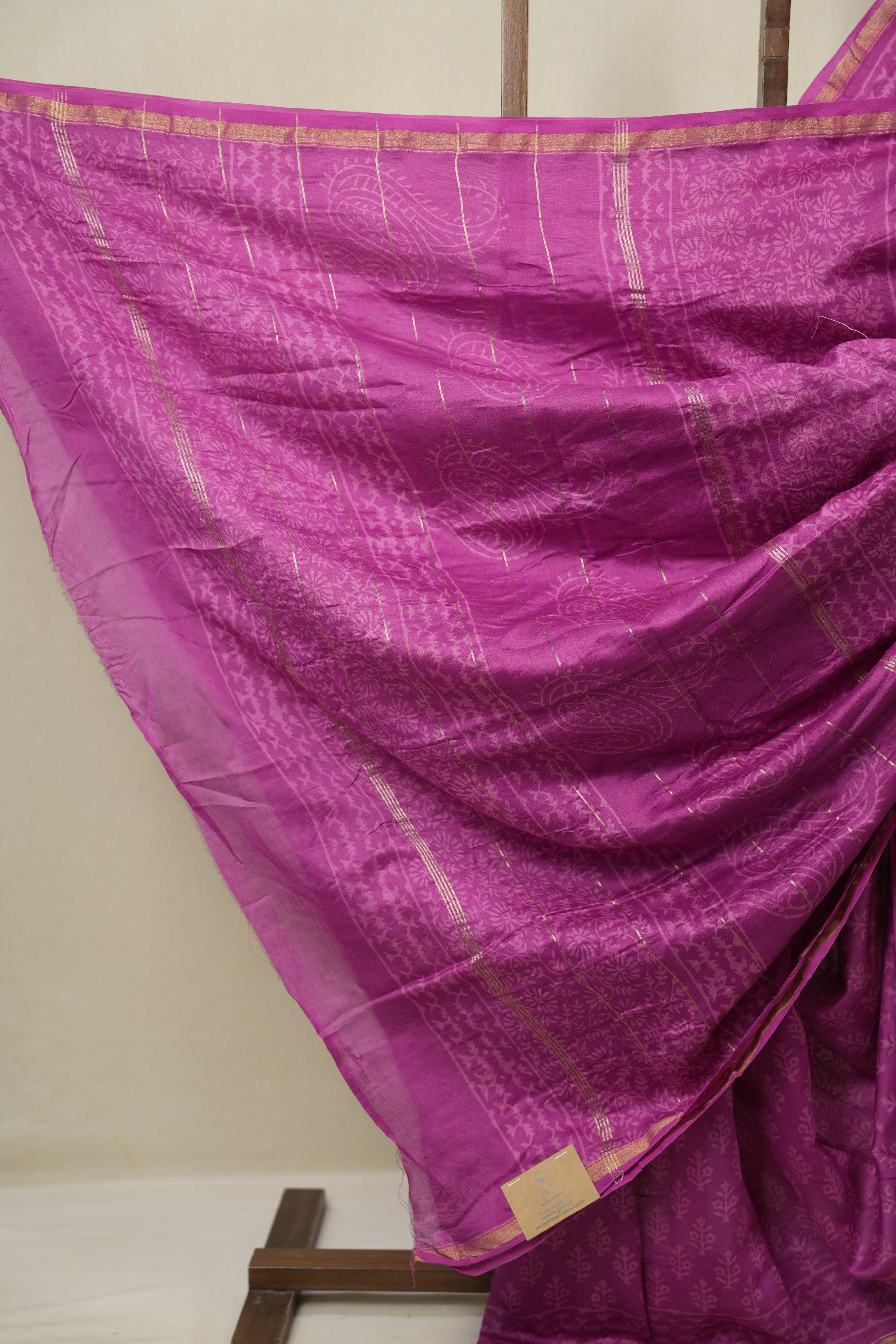 Pink HBP Cotton Silk Saree with Chanderi Border - SRPCSS1646