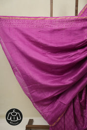 Pink HBP Cotton Silk Saree with Chanderi Border - SRPCSS1646