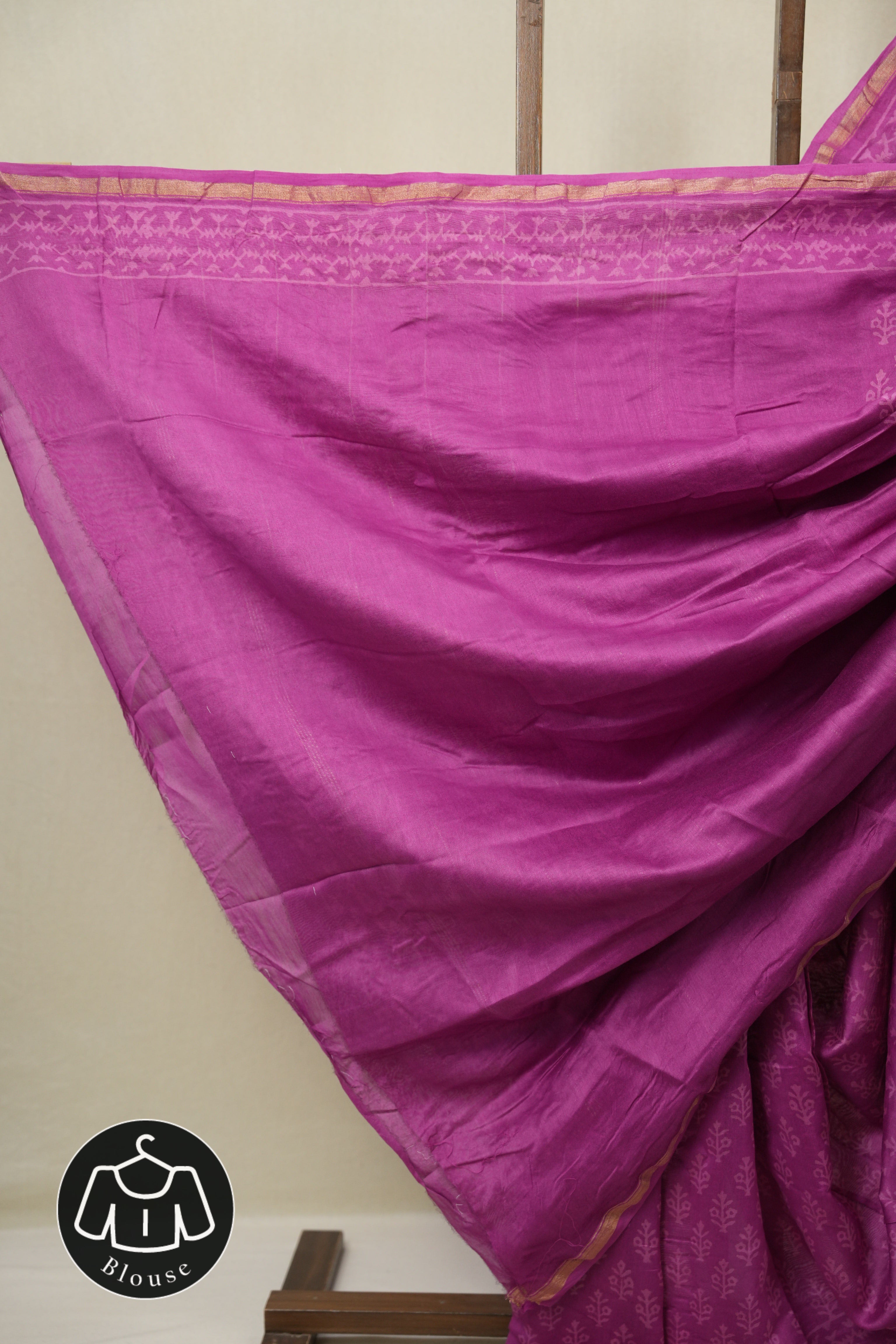 Pink HBP Cotton Silk Saree with Chanderi Border - SRPCSS1646