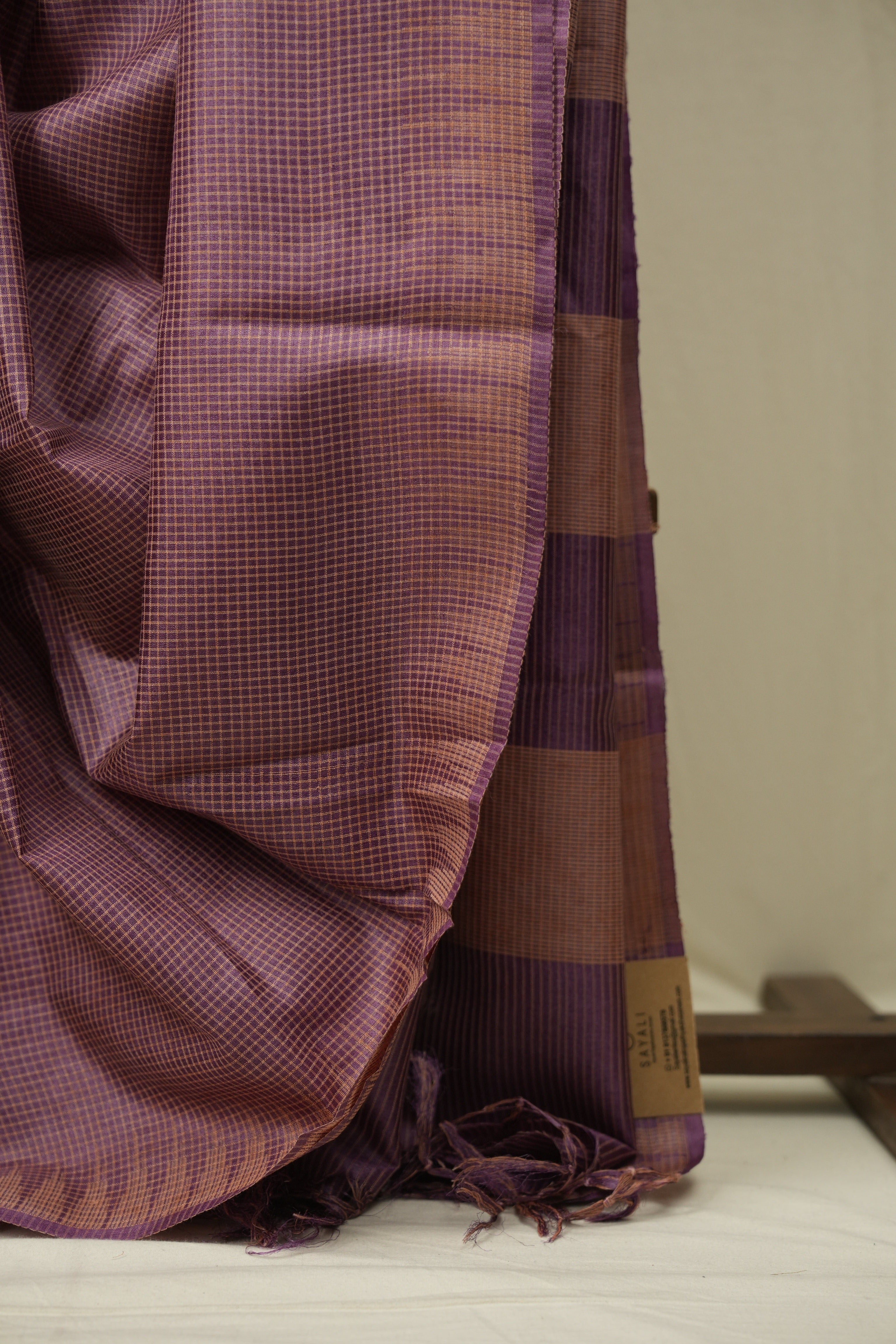 Purple Tussar Silk Saree - SRPTSS1893