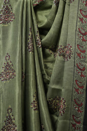 Moss Green HBP Modal Silk Saree - SRMGMSS542