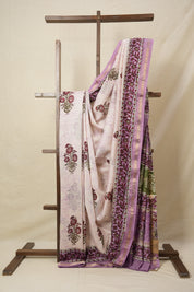 Off-White HBP Cotton Silk Saree With Maheshwari Border - SROWCSS951