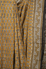 Olive Brown HBP Cotton Saree - SROBCS2807