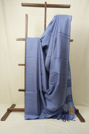 Slate Blue Tussar Silk Saree - SRSBTSS1894