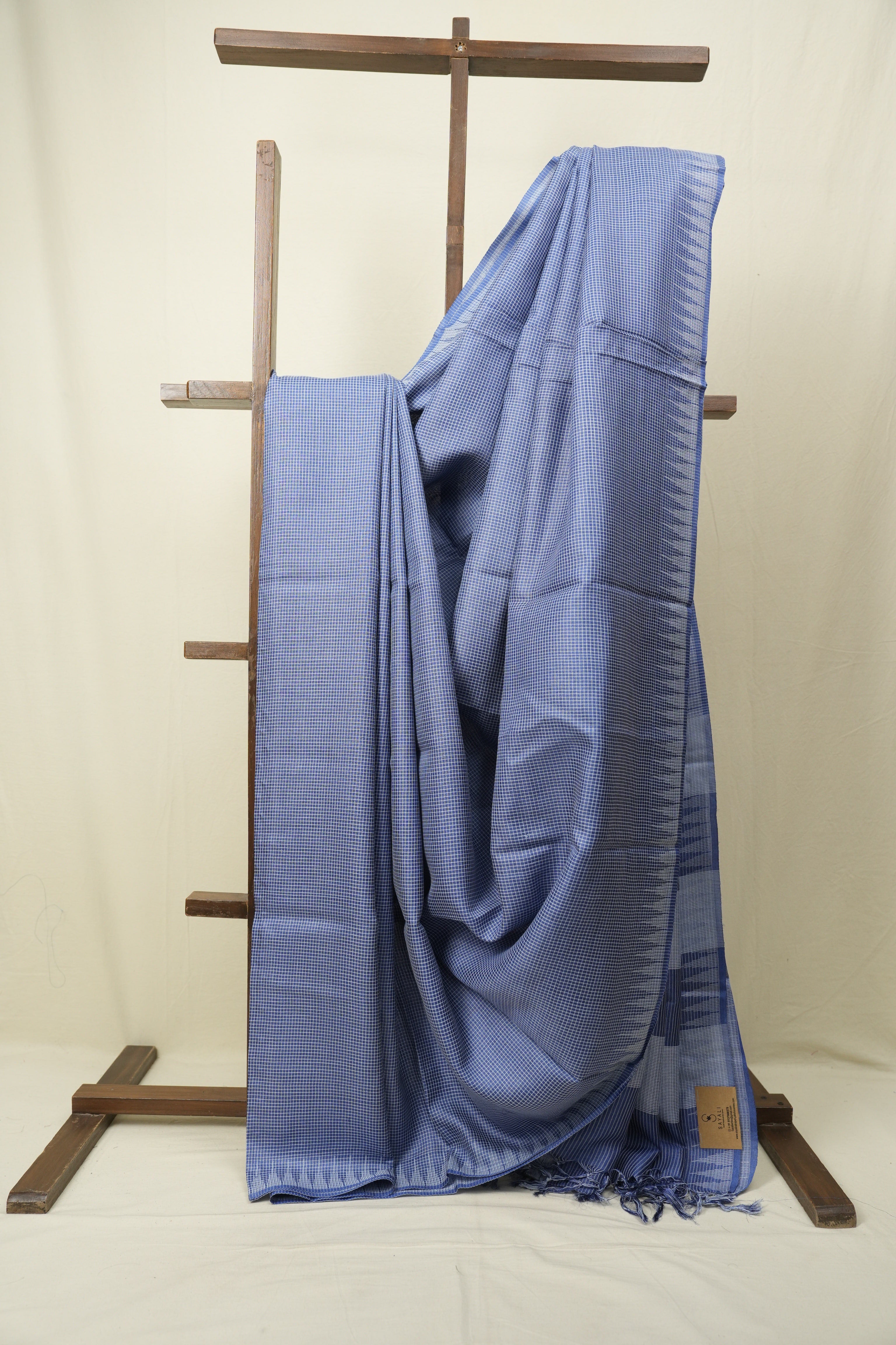 Slate Blue Tussar Silk Saree - SRSBTSS1894