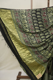 Moss Green HBP Modal Silk Saree - SRMGMSS542