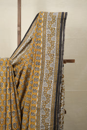 Olive Brown HBP Cotton Saree - SROBCS2807