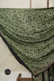Moss Green HBP Modal Silk Saree - SRMGMSS542
