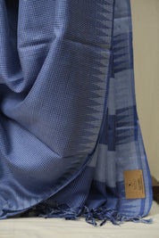 Slate Blue Tussar Silk Saree - SRSBTSS1894