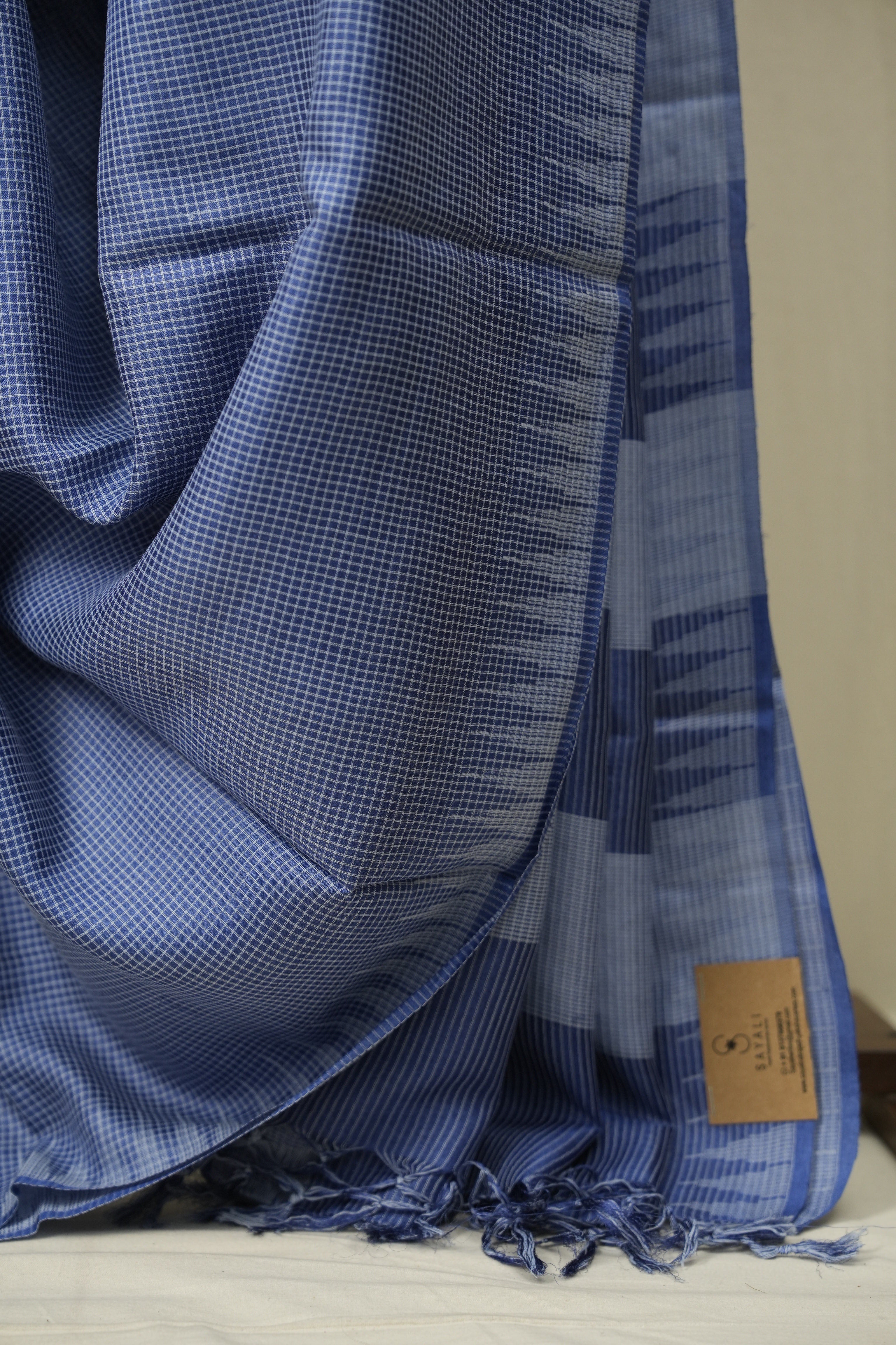Slate Blue Tussar Silk Saree - SRSBTSS1894