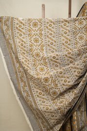 Olive Brown HBP Cotton Saree - SROBCS2807