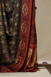 Black HBP Modal Silk Saree - SRBMSS543