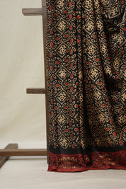 Black HBP Modal Silk Saree - SRBMSS543