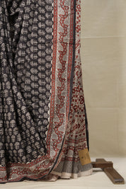 Black n White HBP Cotton Saree - SRBNWCS2801