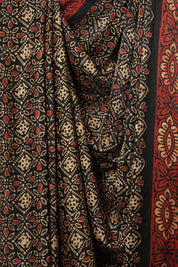 Black HBP Modal Silk Saree - SRBMSS543