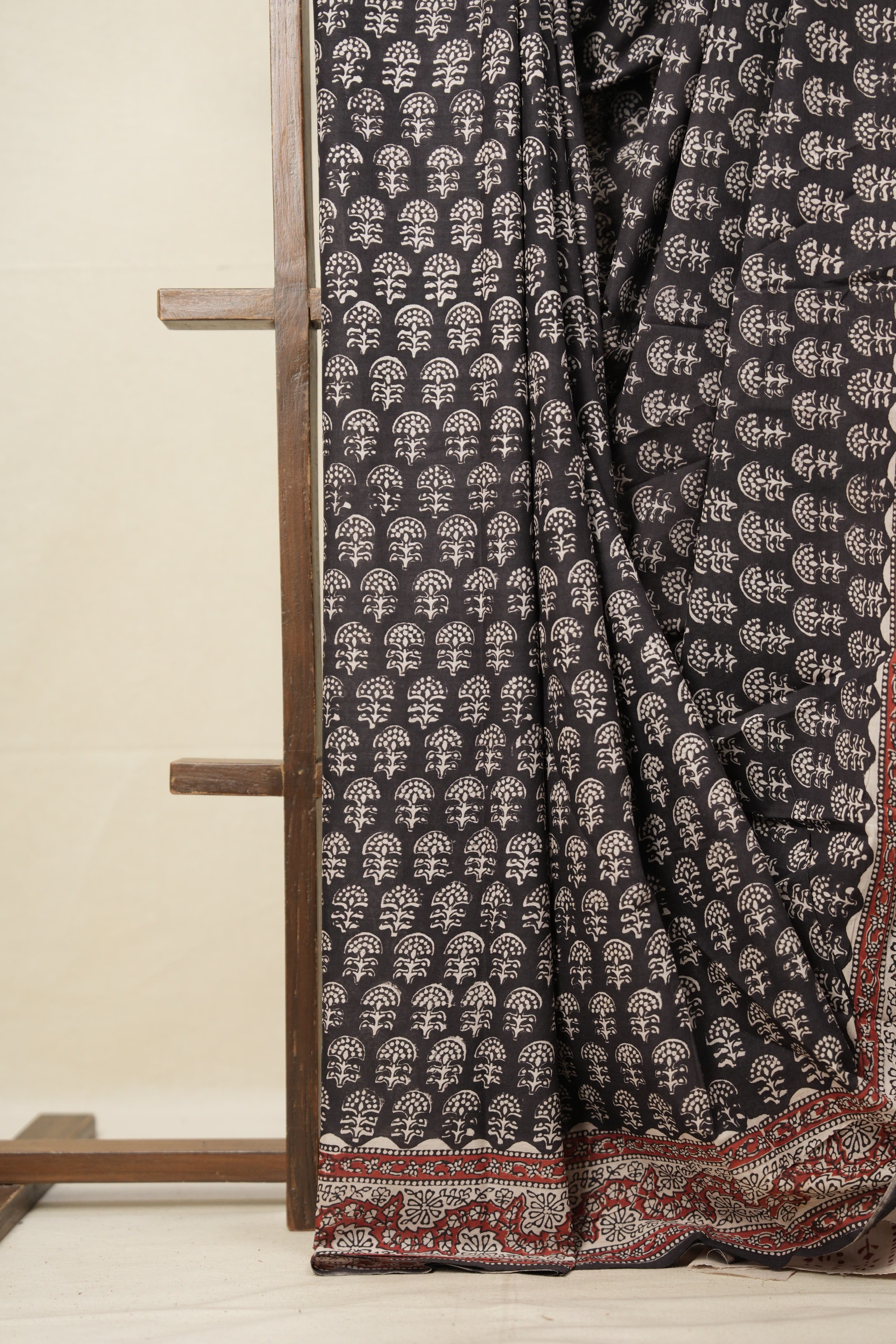 Black n White HBP Cotton Saree - SRBNWCS2801