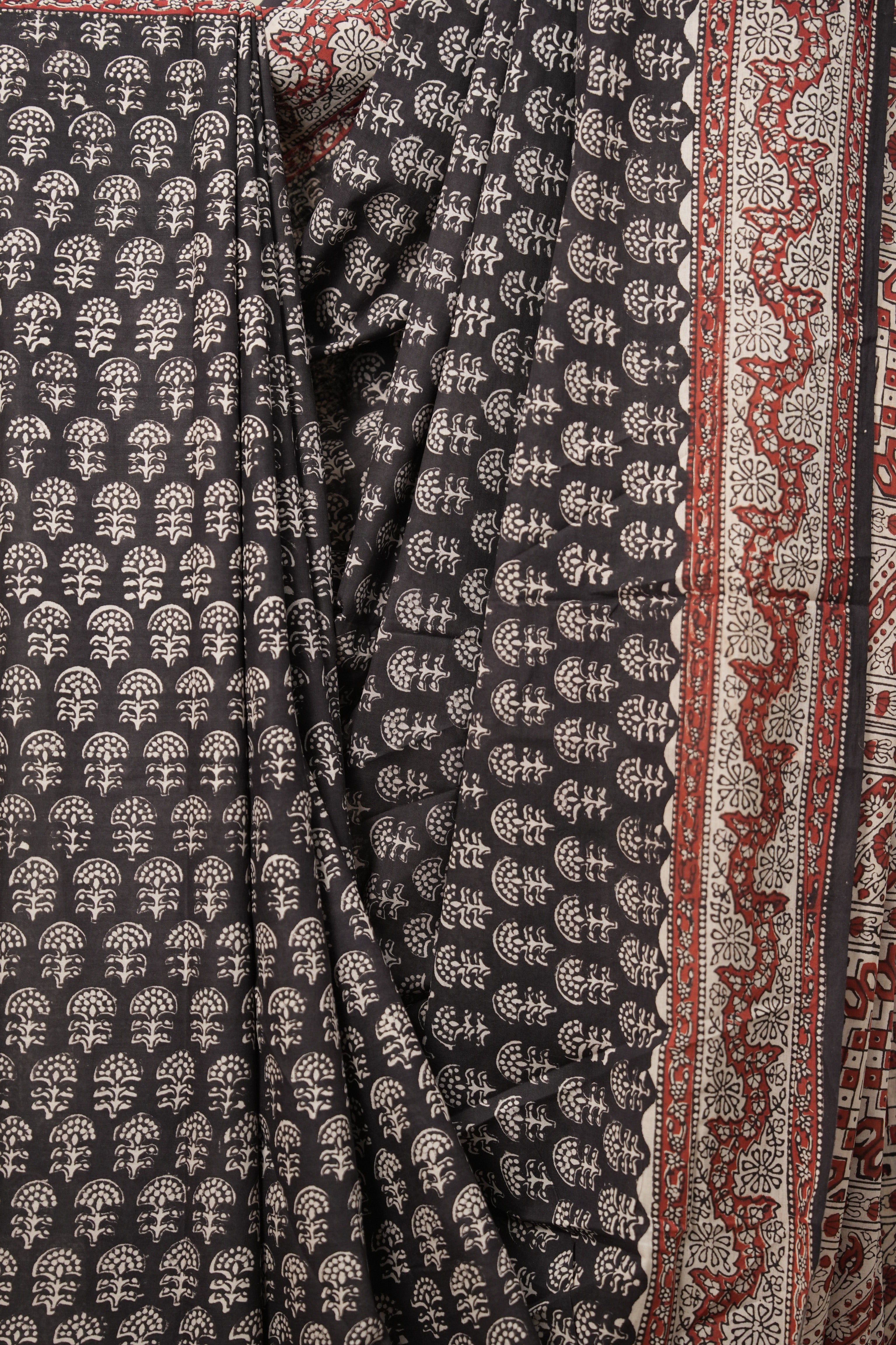 Black n White HBP Cotton Saree - SRBNWCS2801