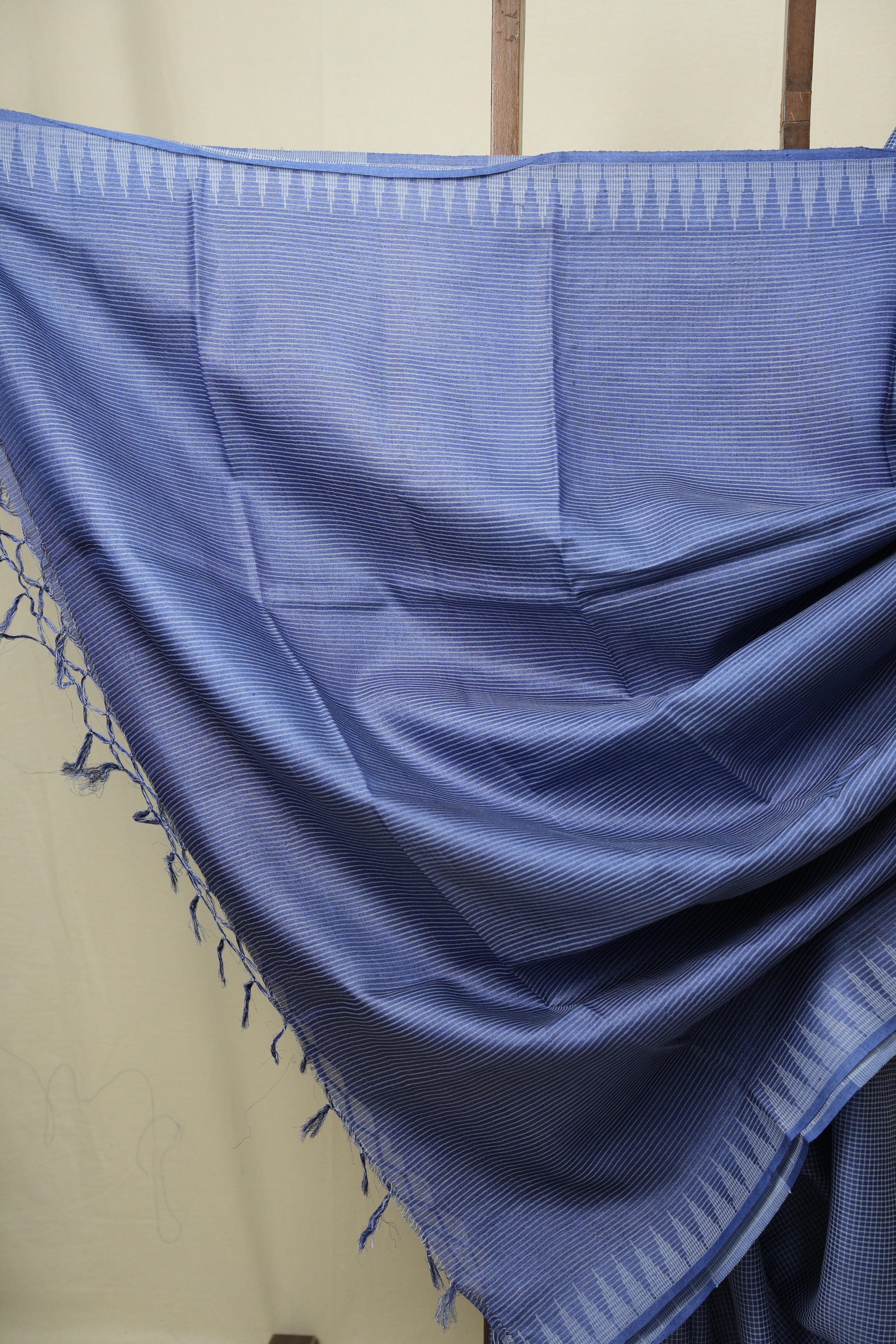 Slate Blue Tussar Silk Saree - SRSBTSS1894