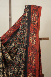Black HBP Modal Silk Saree - SRBMSS543