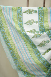 White HBP Cotton Saree - SRWCS3343