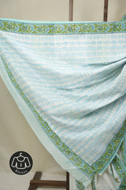 White HBP Cotton Saree - SRWCS3343