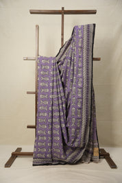 Lilac Purple HBP Cotton Saree - SRLPCS2802