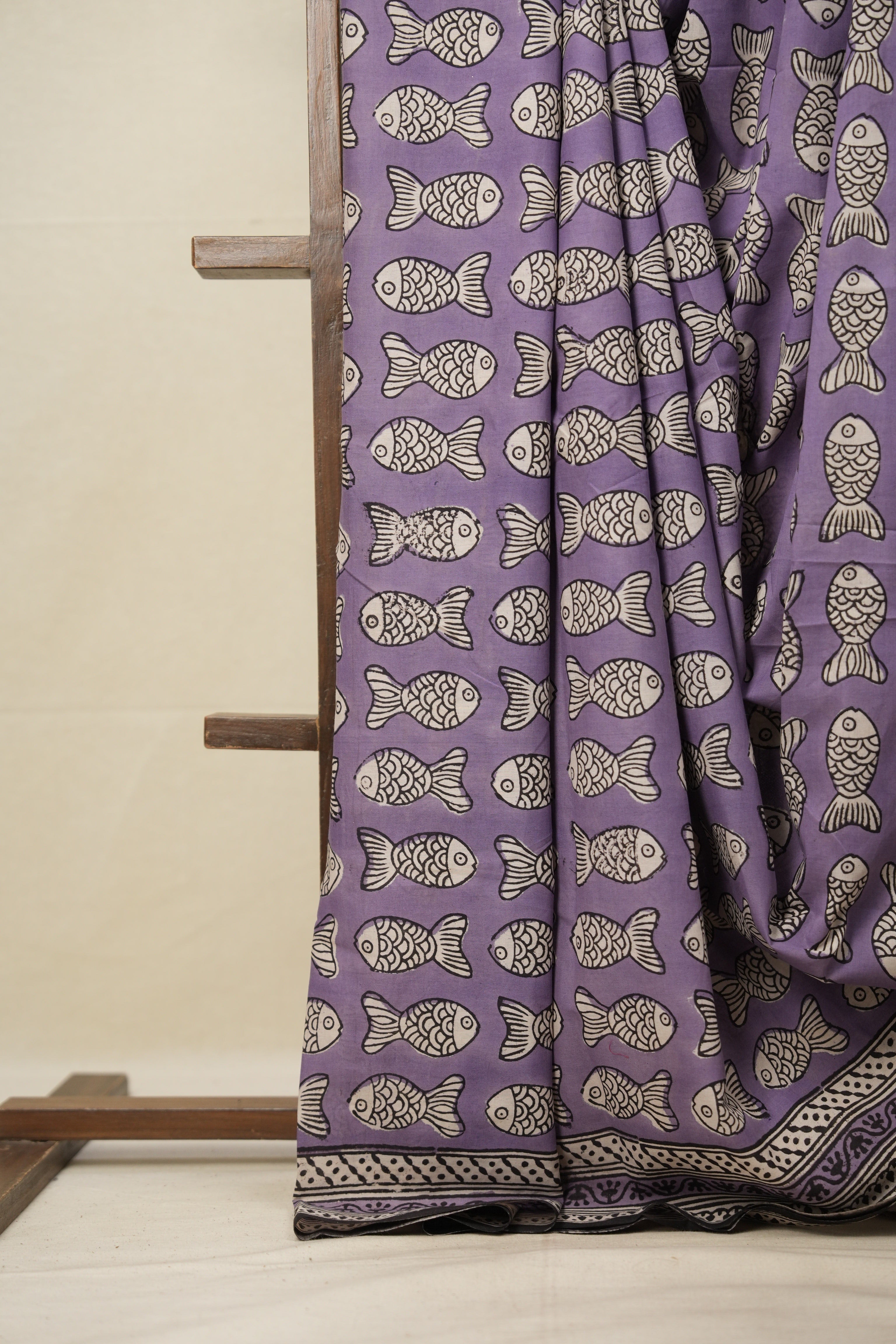 Lilac Purple HBP Cotton Saree - SRLPCS2802