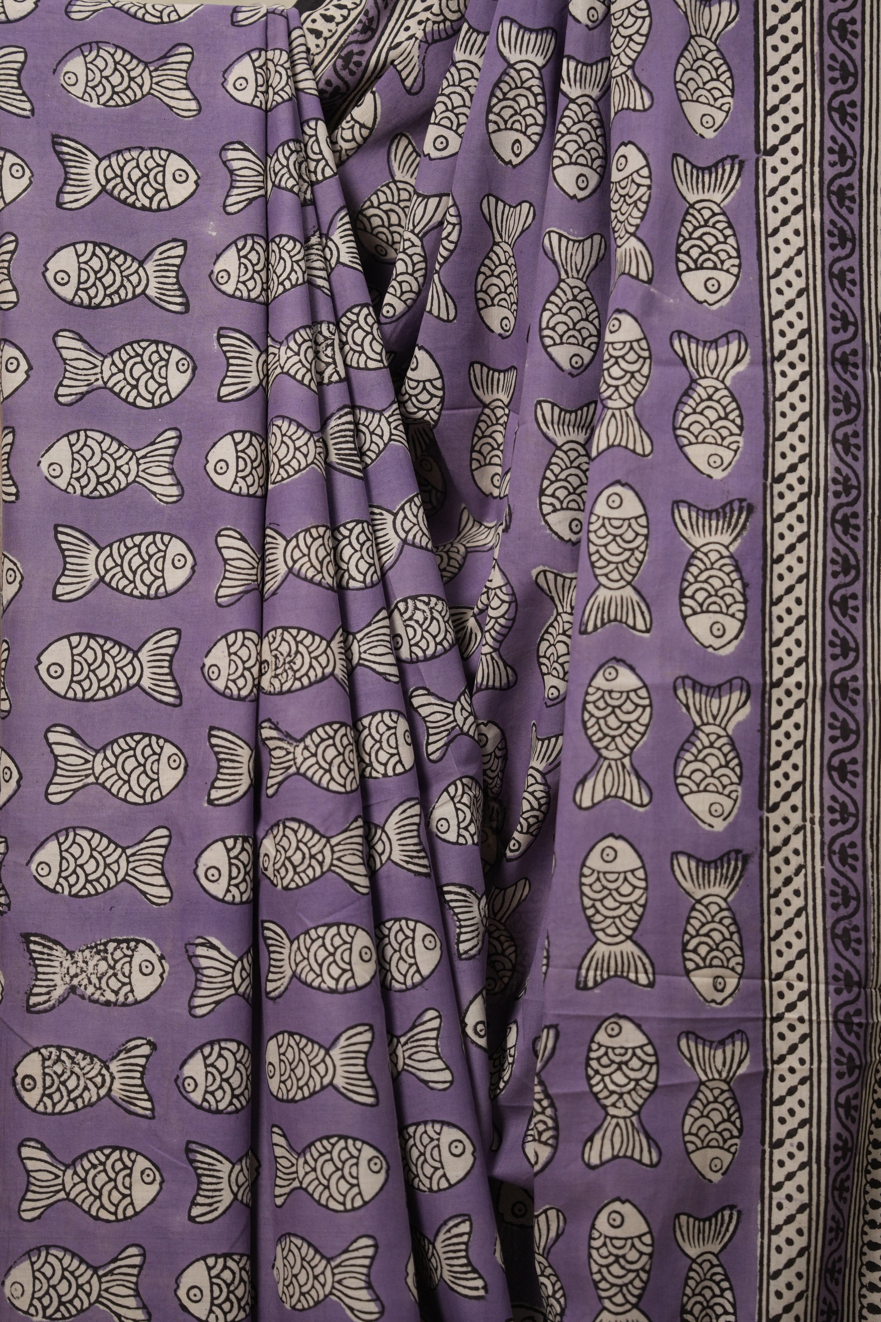 Lilac Purple HBP Cotton Saree - SRLPCS2802