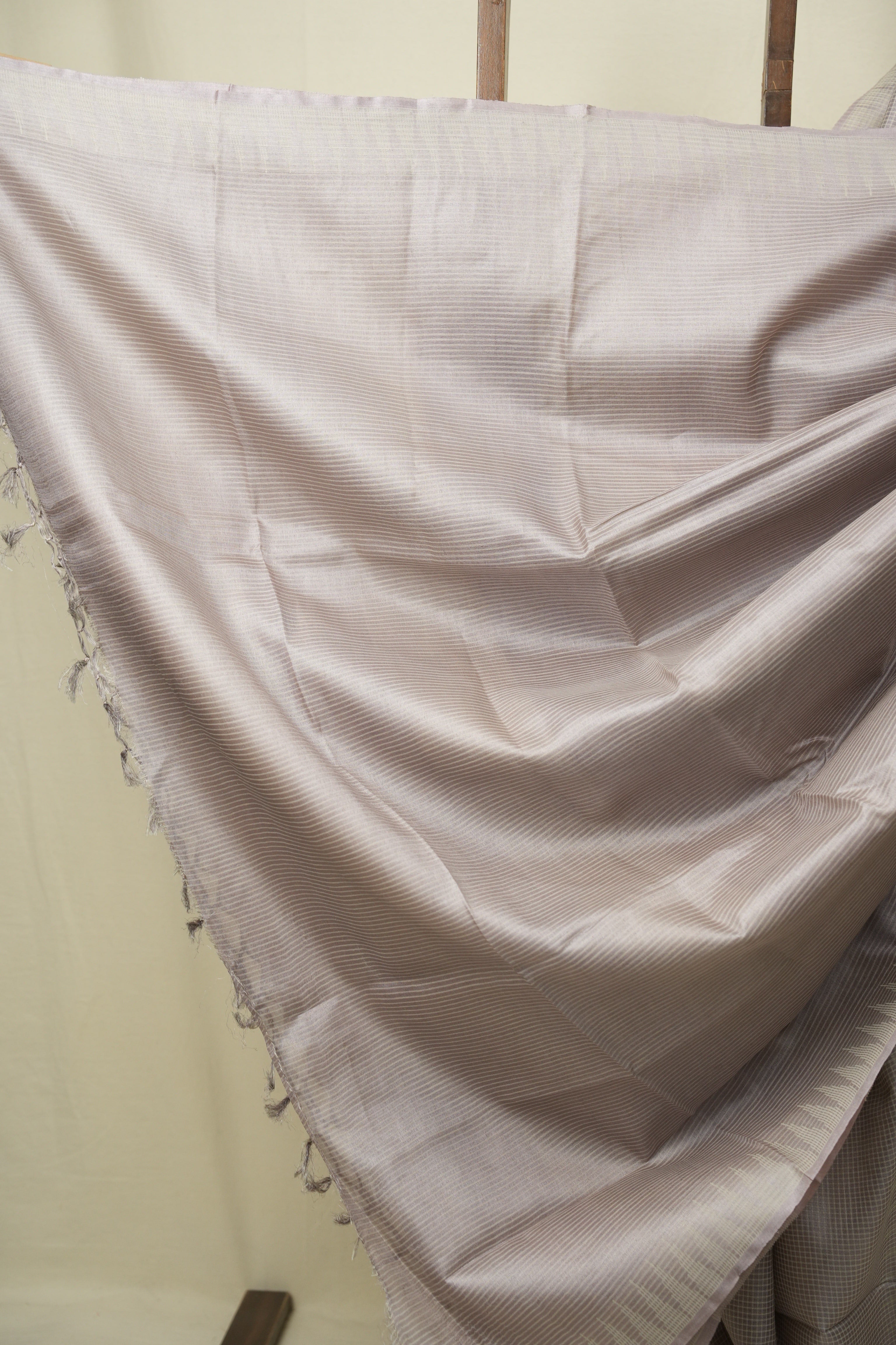 Mauve Tussar Silk Saree - SRMTSS1895
