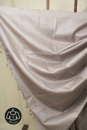 Mauve Tussar Silk Saree - SRMTSS1895