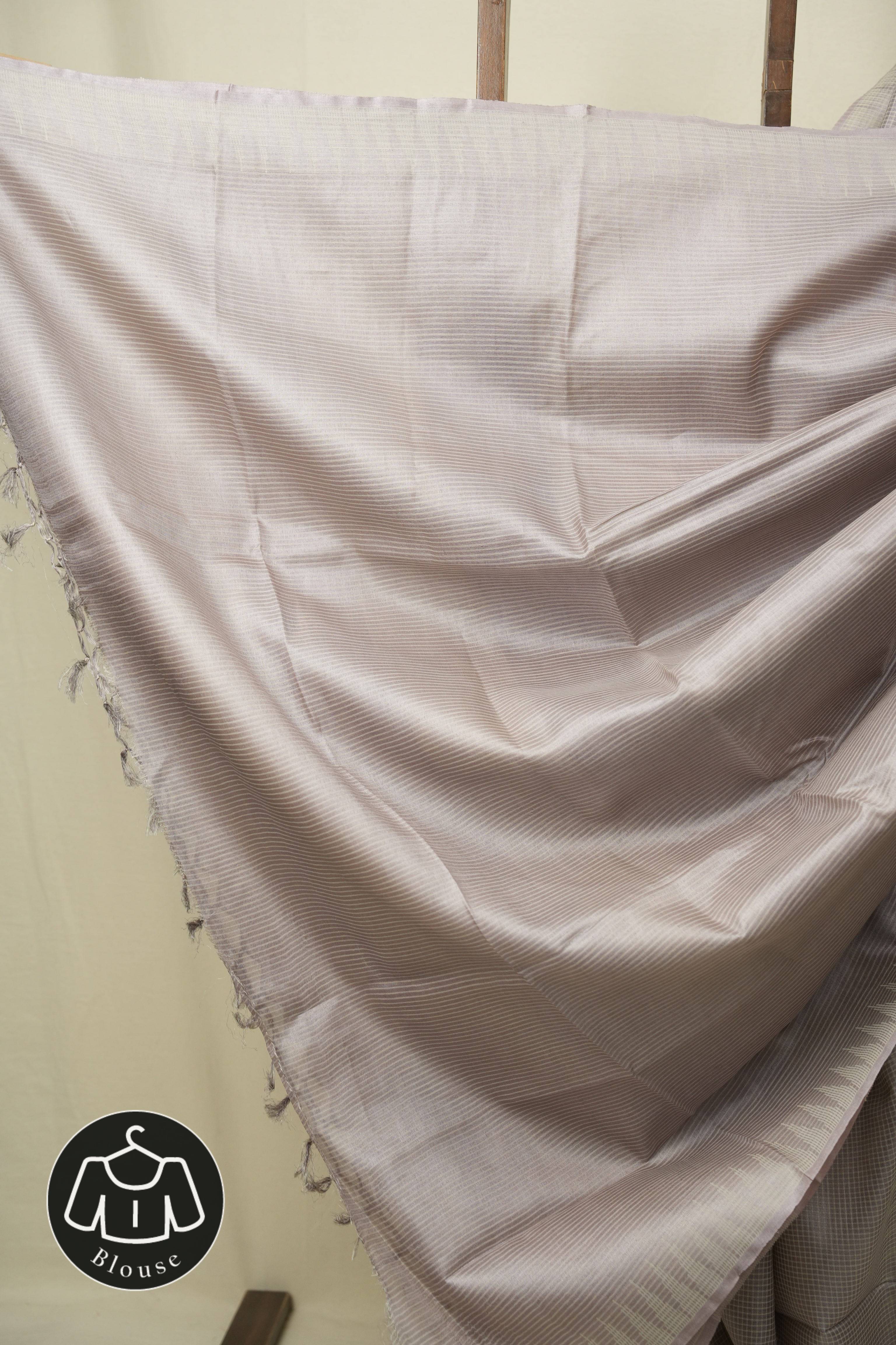 Mauve Tussar Silk Saree - SRMTSS1895