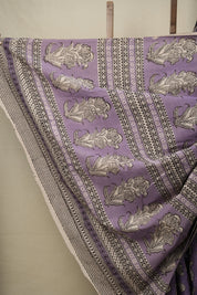 Lilac Purple HBP Cotton Saree - SRLPCS2802