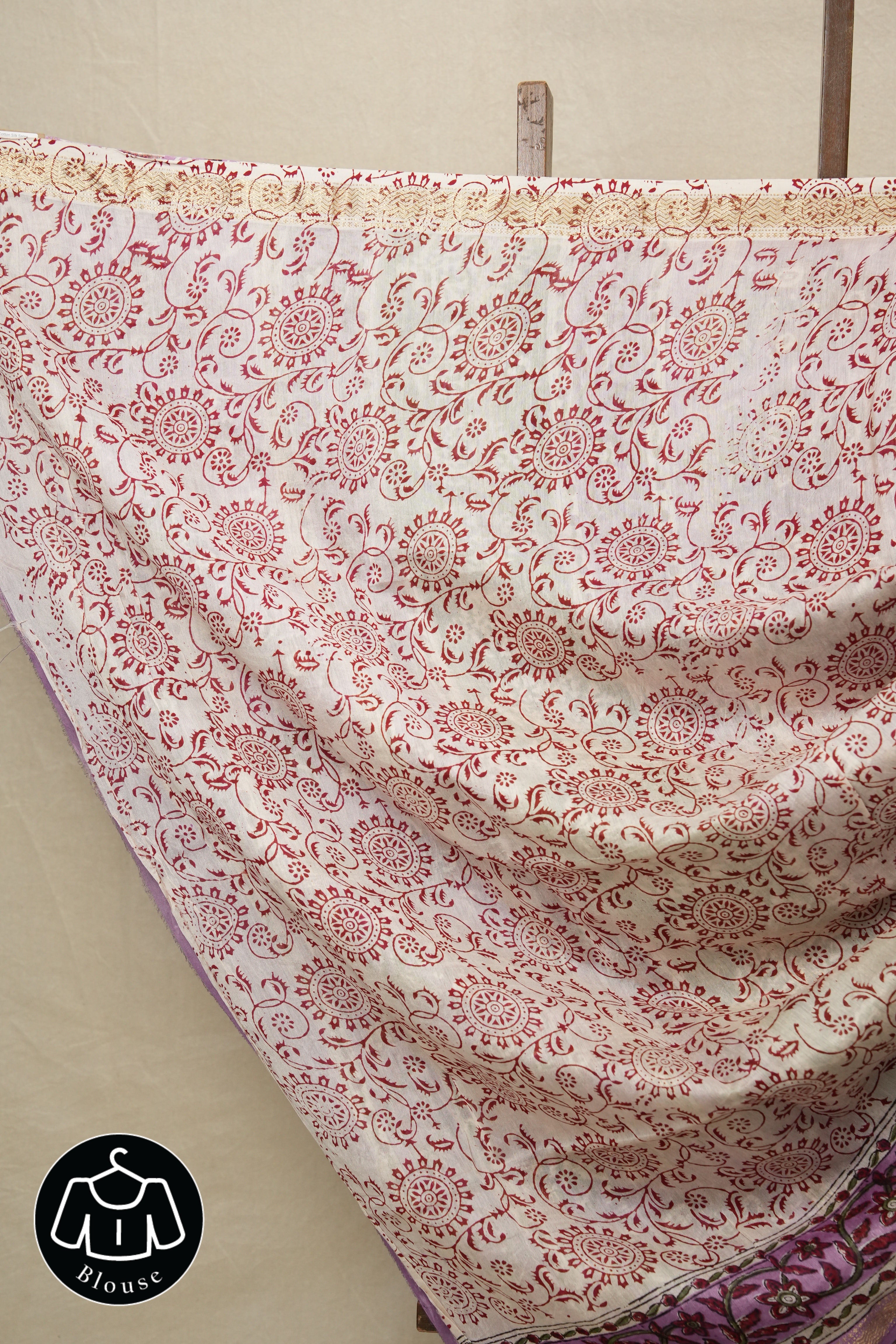 Off-White HBP Cotton Silk Saree With Maheshwari Border - SROWCSS970