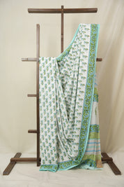 Pearl White HBP Cotton Saree - SRPWCS3344